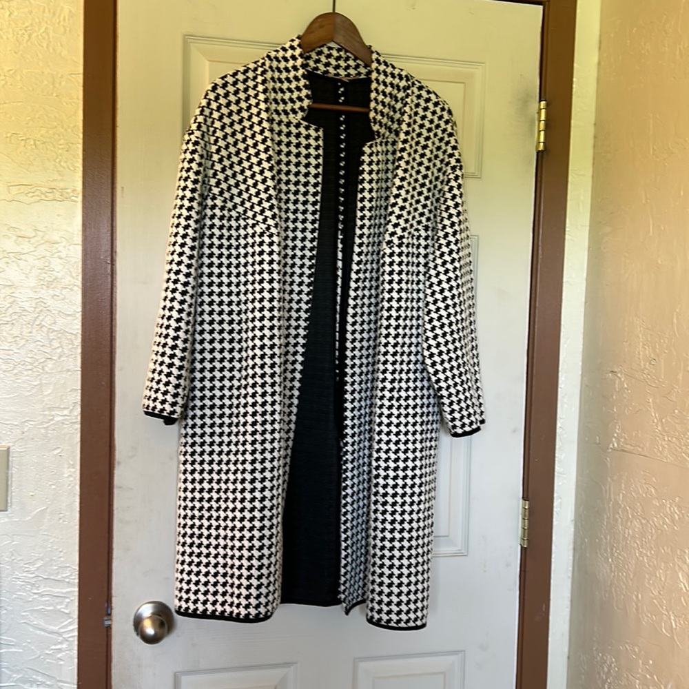 Philosophy 2x houndstooth long coat.